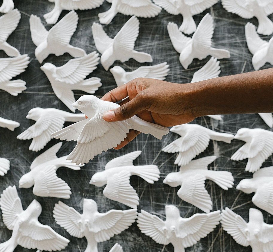 Ceramic birds