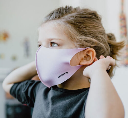 Girl wearing mask