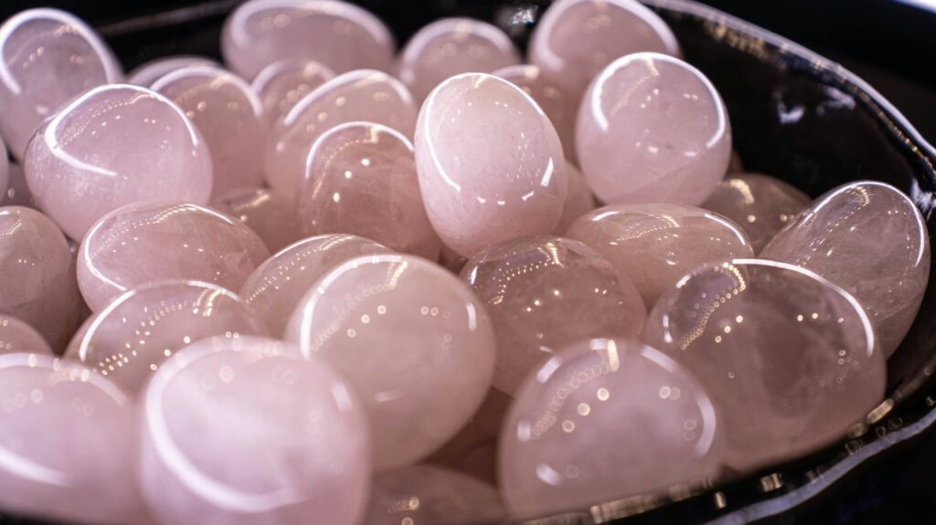 Rose Quartz Palm Stone